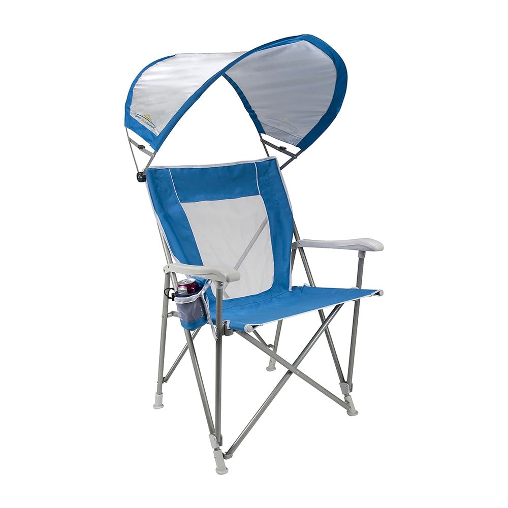 Outdoor Sweet Tea Comfort Pro Portable Folding Rocking Camping Chair with Armrests & Cup Holder