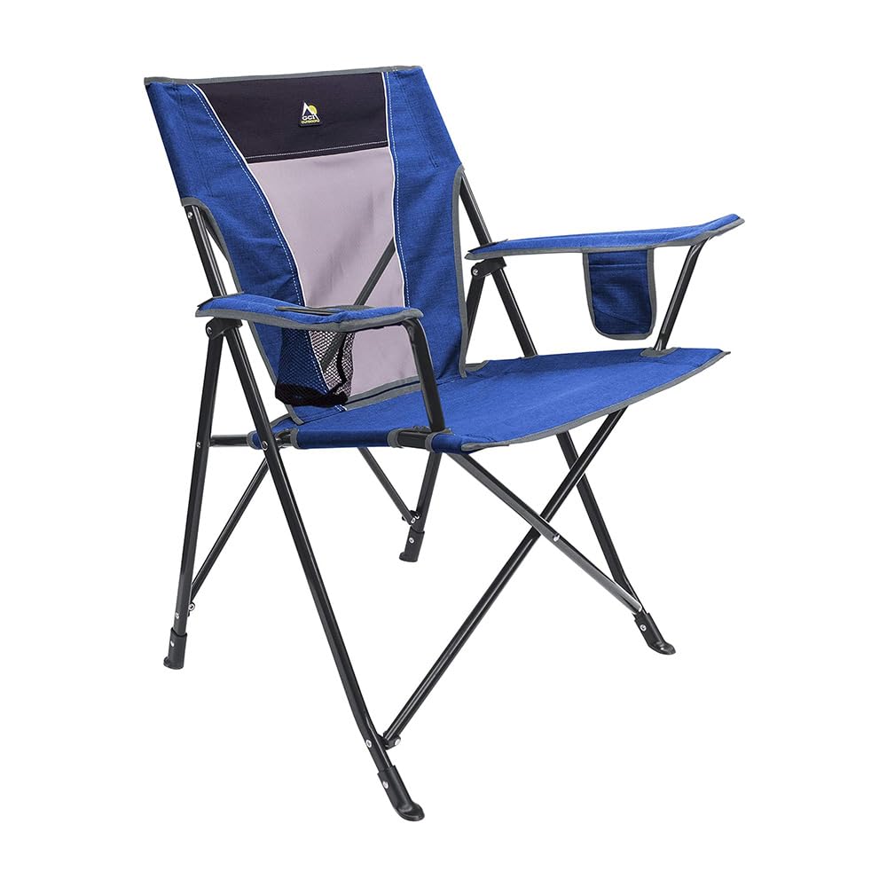 Outdoor Sweet Tea Comfort Pro Portable Folding Rocking Camping Chair with Armrests & Cup Holder