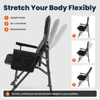 Overmont Camping Chair with Lumbar Support for Adults - Oversized with High Back Supports 450 LBS - Heavy Duty Folding Chair Portable for Outdoor Lawn Patio Balcony with Patent No.: US D1.028.543 S