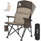 Overmont Camping Chair with Lumbar Support for Adults - Oversized with High Back Supports 450 LBS - Heavy Duty Folding Chair Portable for Outdoor Lawn Patio Balcony with Patent No.: US D1.028.543 S