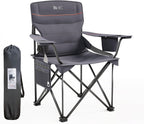 OUTSIDER Oversized Folding Camping Chair 300LB Capacity, Portable Outdoor Lawn Chairs with Ergonomic Lumbar Support, Cooler Bag, Cup Holder, Pockets, Headrest for Beach, Lawn, Hiking (Style-1, 1pc)