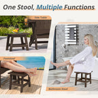 LUE BONA Outdoor Adirondack Ottomans, Footrest Footstool, Outdoor Foot Rest for Patio, HDPS All Weather Waterproof Footrest Footstool for Adirondack Chair, Dark Brown