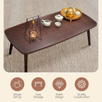Houseables Japanese Floor Table, Folding Coffee Table, Japanese Desk, Sitting Desk for Floor, Low, Short, Picnic, Dining, Tea, Collapsible, Foldable, Portable, Small Spaces, Chabudai, 39”Lx20”Wx13”H
