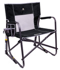 GCI Outdoor Freestyle Rocker Camping Chair | Portable Folding Rocking Chair with Solid, Durable Armrests, Drink Holder & Comfortable Backrest — Indigo Blue