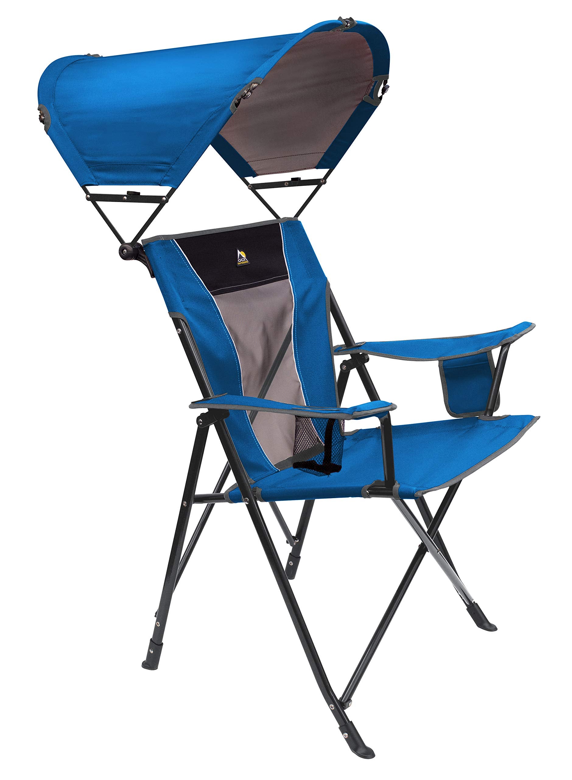 Outdoor Sweet Tea Comfort Pro Portable Folding Rocking Camping Chair with Armrests & Cup Holder